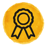 handshake on orange background icon