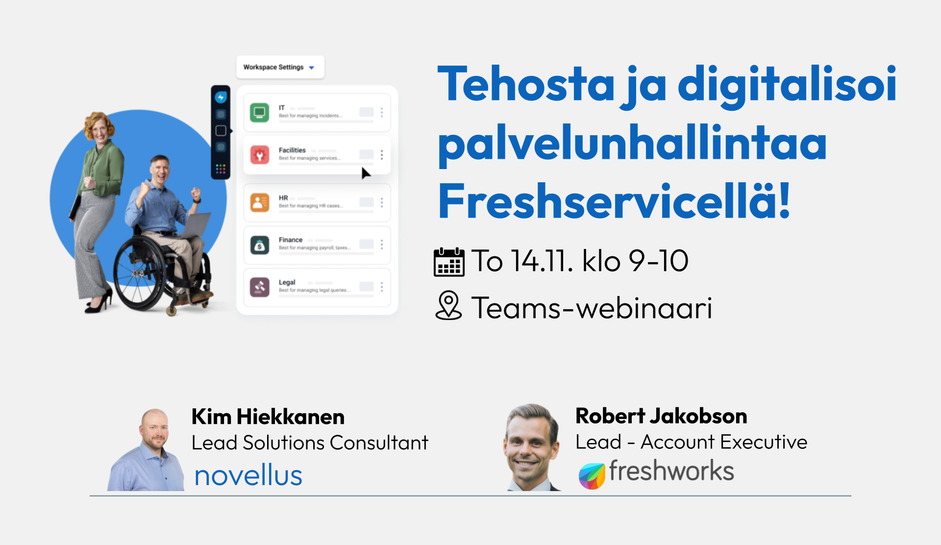 Tehosta ja digitalisoi palvelunhallintaa -webinaari.