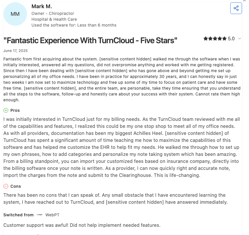 Mark M review