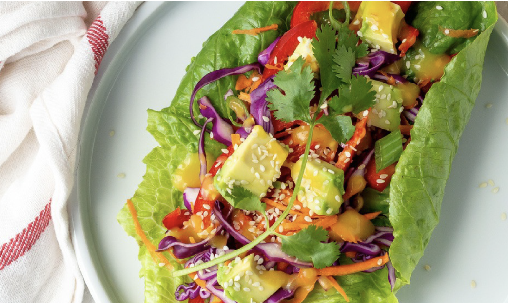 EpicLuv - Rainbow Lettuce Wraps with Spicy Mango Dressing