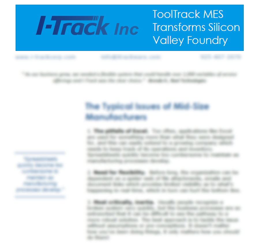 ToolTrack MES Case Study
