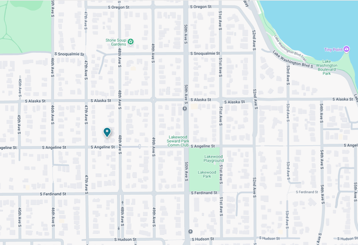 MAP - 4712 S Angeline Street Seattle, WA 98118