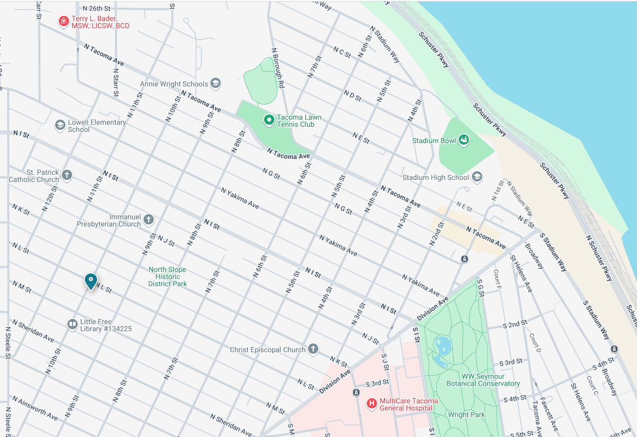 MAP - 1208 N 10th Street Tacoma, WA 98403