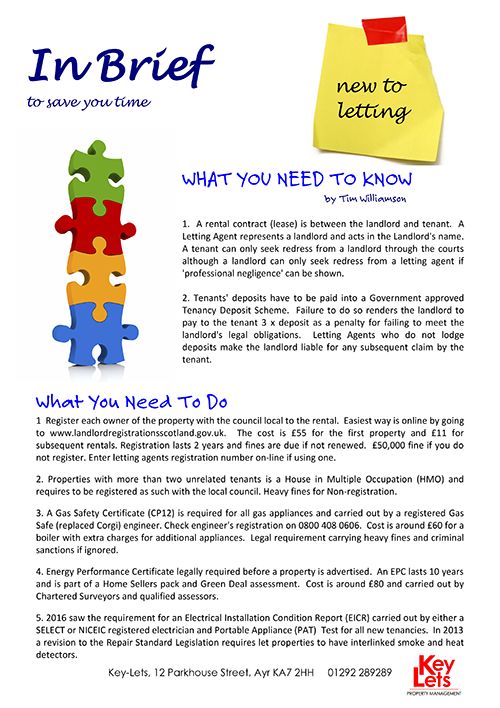 new to lettings