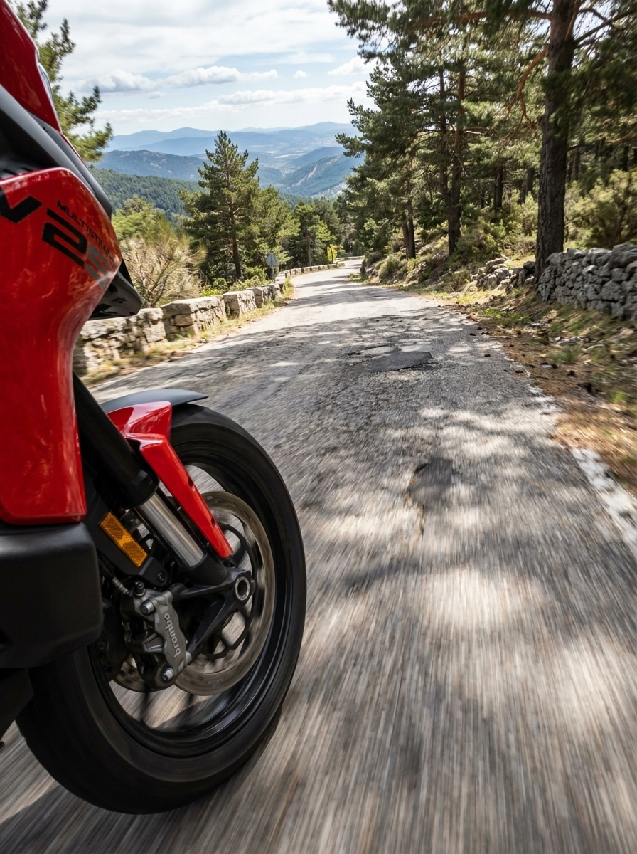 Ducati Multistrada V2 S en movimiento