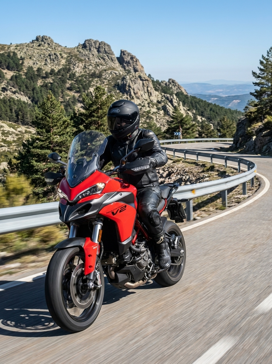 Ducati Multistrada V2 S en movimiento