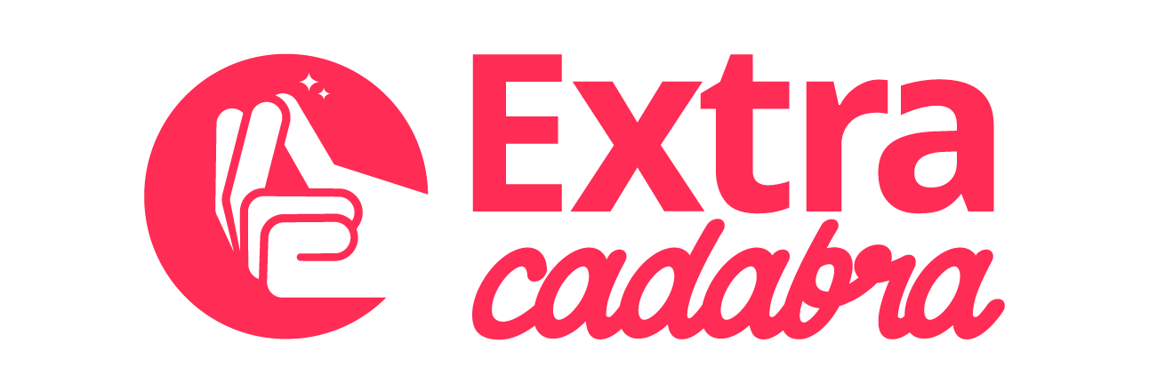 logo Extracadabra rose fond transparent