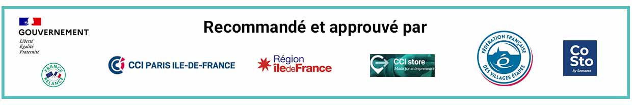 economie.gouv.fr, CCI Ile-de-France, Région Ile-de-France, CCI Store, Villages Etapes, CoSto, AMR77