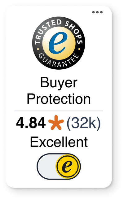 Trusted Shops Trustmark with Buyer Protection, 4.84 rating and #trstd login