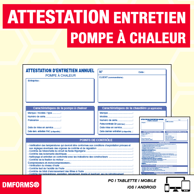 Attestation d'Entretien - PAC